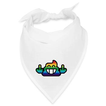 Smile Rainbow Poop with Stinkfingers - Bandana - Weiß - Vorne