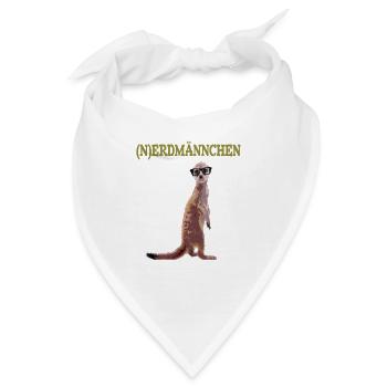 Nerdmännchen Erdmännchen lustig Tiere - Bandana - Weiß - Vorne