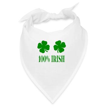 Kleeblatt 100% Irish St. Patricks Day Geschenkidee - Bandana - Weiß - Vorne