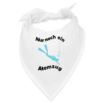 Nur noch ein Atemzug Apnoetaucher - Bandana - Weiß - Vorne