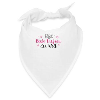 Beste Ehefrau der Welt - Ehefrau - Hochzeitstag - - Bandana - Weiß - Vorne