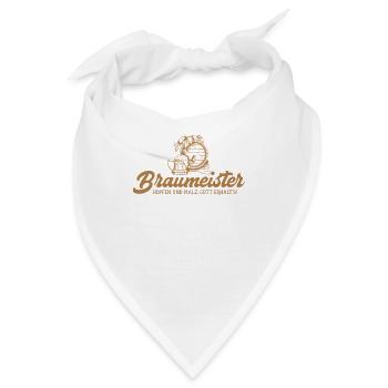 Braumeister Hopfen und Malz Bierbrauer - Bandana - Weiß - Vorne