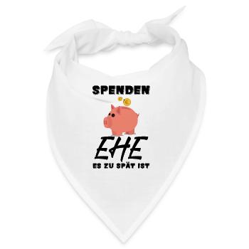 Spenden Ehe es zu spät ist Sparschwein Heirat - Bandana - Weiß - Vorne