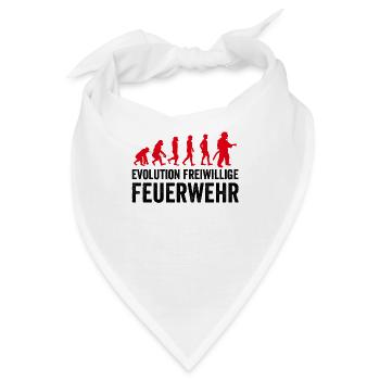 Evolution freiwillige Feuerwehr Geschenk Feuerwehr - Bandana - Weiß - Vorne