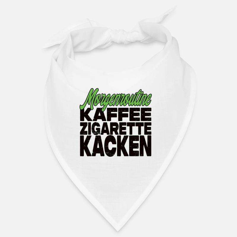 Kaffee Zigarette Kacken - Lustiger Spruch Bandana