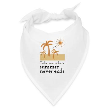 Sommer Palmen Strand Sonne Urlaub Geschenk - Bandana - Weiß - Vorne