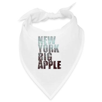 New York Big Apple Skyline USA - Bandana - Weiß - Vorne