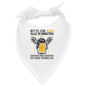 Lustiger Trinkspruch Bier Alkohol Bierliebhaber - Bandana - Weiß - Vorne
