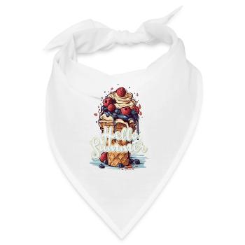 Hello Summer Eis Eiscreme Eisdiele - Bandana - Weiß - Vorne