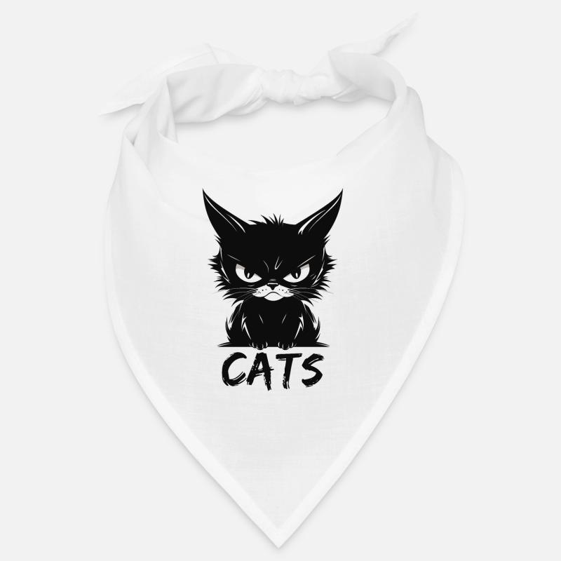 Chats mignon visage de chat agacé Bandana