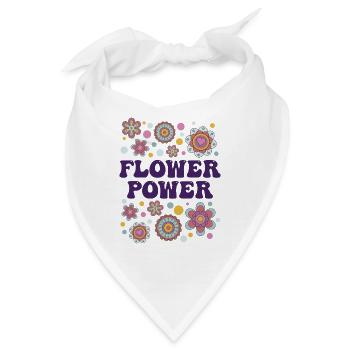 Flower Power - Bandana - Weiß - Vorne