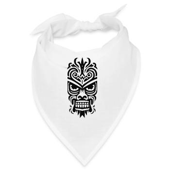 Tiki Maske - Bandana - Weiß - Vorne