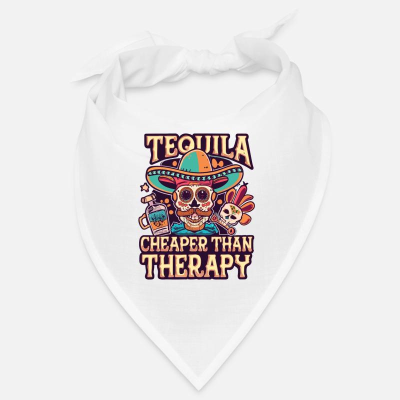 Tequila is Cheaper Than Therapy Lustiger Spruch Bandana