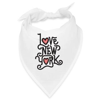 I Love New York City Big Apple USA Amerika - Bandana - Weiß - Vorne