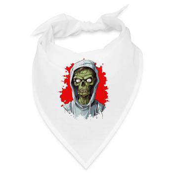 Halloween Gruseliger Horror Zombie - Bandana - Weiß - Vorne