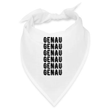 Genau Lustiger Spruch - Bandana - Weiß - Vorne