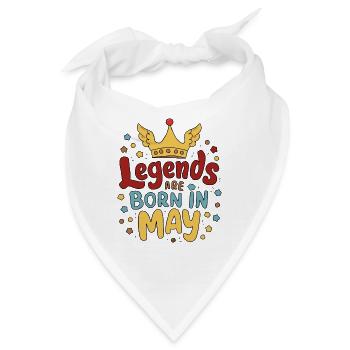 Legends are born in May - Bandana - Weiß - Vorne