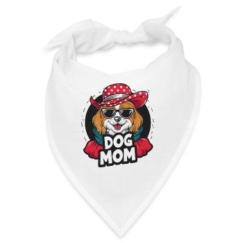 Süßer Hund mit Hut und Sonnenbrille Hundeliebhaber - Bandana - Weiß - Vorne