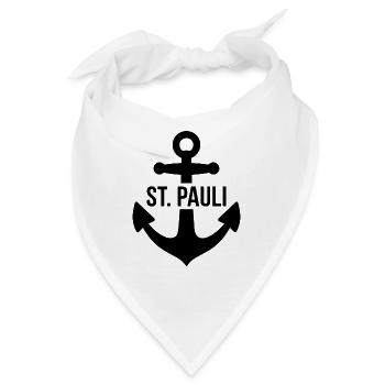 St. Pauli Anker Reeperbahn Kiez - Bandana - Weiß - Vorne
