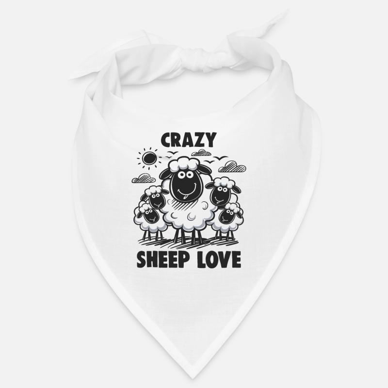 Funny Sheep Crazy Sheep Love Bandana