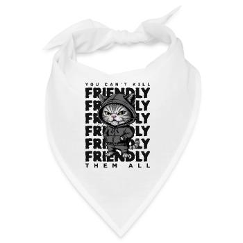 Genervte Katze Lustiges Katzen Spruch - Bandana - Weiß - Vorne