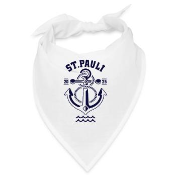 St. Pauli Hamburg Anker Reeperbahn - Bandana - Weiß - Vorne