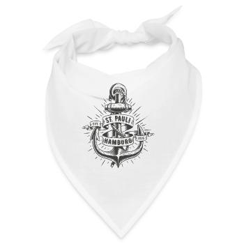St. Pauli Anker Reeperbahn Kiez - Bandana - Weiß - Vorne