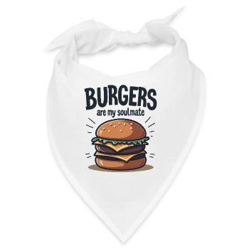 Burgers are my Soulmate Hamburger Fast Food - Bandana - Weiß - Vorne