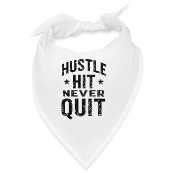 Hustle Hit Never Quit Sportler Fitness - Bandana - Weiß - Vorne
