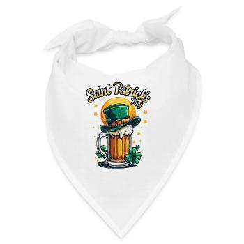 Saint Patrick`s Day Beer - Bandana - Weiß - Vorne