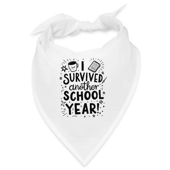 I Survived Another School Year – Lehrer Schüler - Bandana - Weiß - Vorne