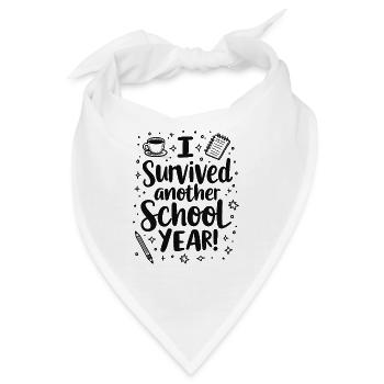 I Survived Another School Year – Lehrer Schüler - Bandana - Weiß - Vorne