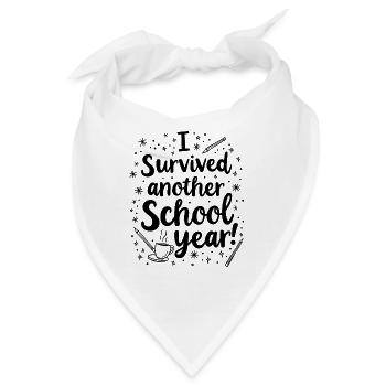 I Survived Another School Year – Lehrer Schüler - Bandana - Weiß - Vorne