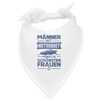 Motorboot Bootfahren Bootsfahrer Boot - Bandana - Weiß - Vorne