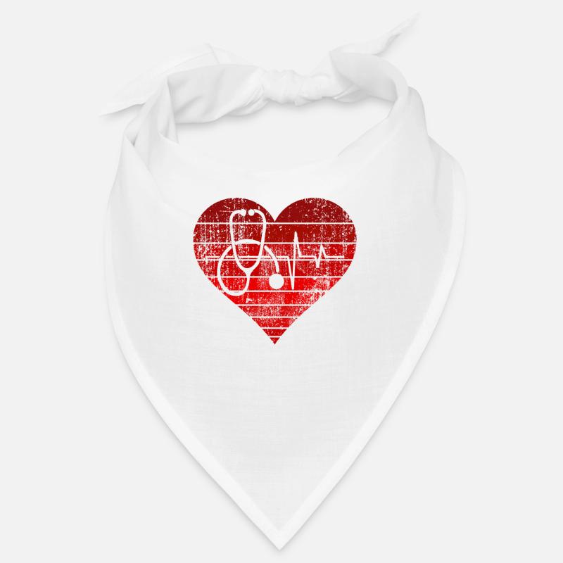 Stéthoscope coeur drôle infirmière Saint Valentin Bandana