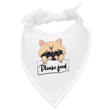 Lustige Waschbär Sprüche Retro Waschbären Raccoon - Bandana - Weiß - Vorne