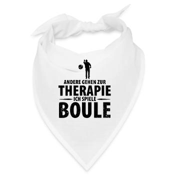 Boule Petanque Boccia Boules - Bandana - Weiß - Vorne