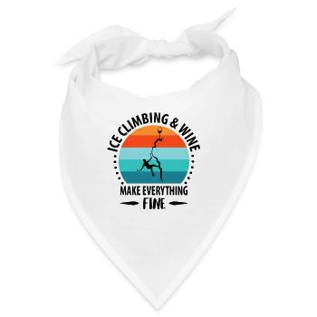 Eisklettern Eiskletterer Eispickel Bergsteigen - Bandana - Weiß - Vorne