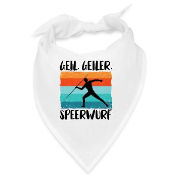 Speerwurf Speerwerfen Speerwerfer - Bandana - Weiß - Vorne