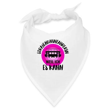 Straßenbahnfahrer Straßenbahn Stadtbahn Tram - Bandana - Weiß - Vorne