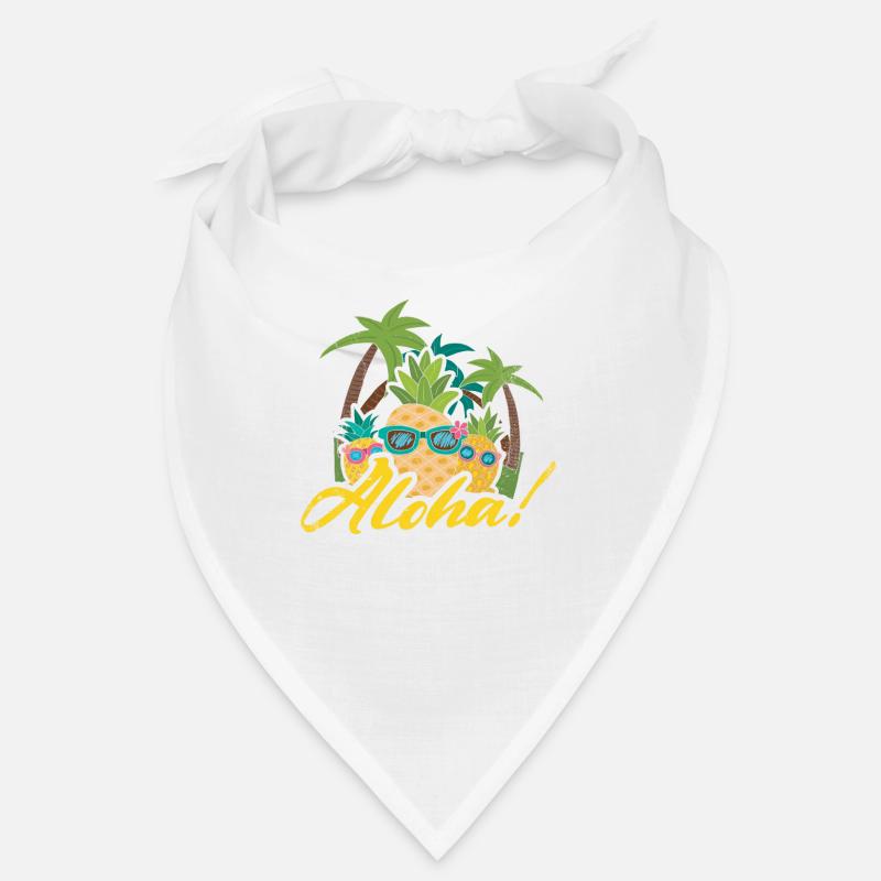 Aloha Pineapple And Pine Tree Design For The Beach Bandana