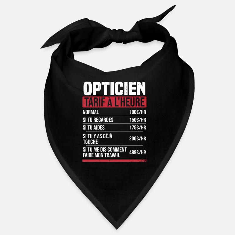 Optician hourly rate gift idea humor Bandana
