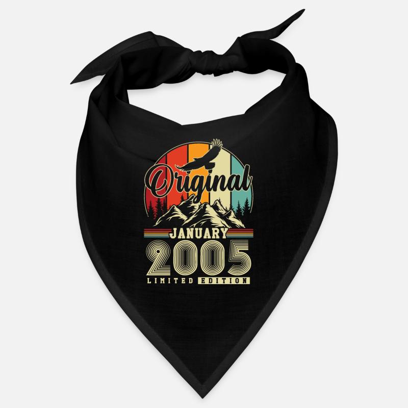 Original Janvier 2005 Vintage Anniversaire Bandana