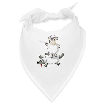 Sieg der Schafe - Bandana - Weiß - Vorne