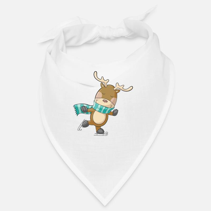 Cute comic reindeer skating Bandana
