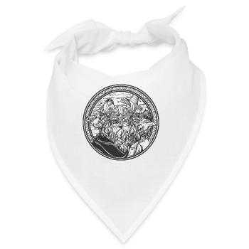 Odin mit seiner Raben - Bandana - Weiß - Vorne