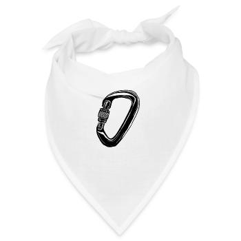 Kletter Karabiner - Kletter T-Shirt - Bandana - Weiß - Vorne