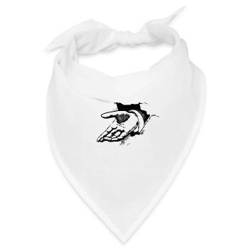 Hand - Bandana - Weiß - Vorne