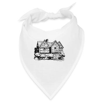 Haus Illustration - Bandana - Weiß - Vorne