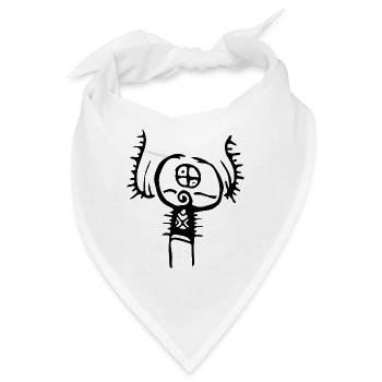 Rune Symbol Geschenk Ornament ethnisch Spirit Art - Bandana - Weiß - Vorne